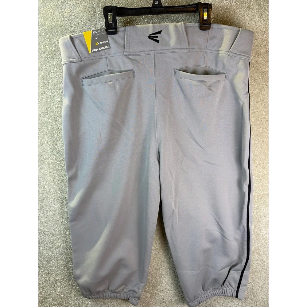 Easton Pro+ Knicker Baseball Pants Adult XXL Gray Black‎ Piped A167105GYBK NEW